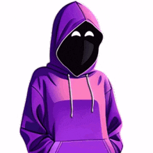hoodie hood pink purple animated