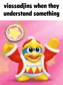 a picture of a cartoon character with the words viossadjins when they understand something