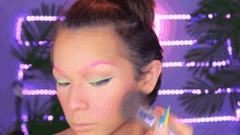 brush to even blush on makeup tutorial neon makeup boxy charm