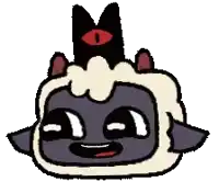 a cartoon drawing of a sheep with a crown on its head .