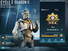 a screenshot of a video game that says cycle 2 season 5 on the top