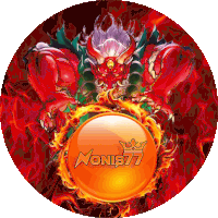 monis77 is written on a red and orange logo