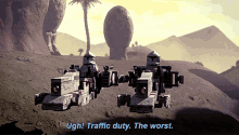 Lego Star Wars Holiday Special Ugh Traffic Duty The Worst GIF - Lego Star Wars Holiday Special Ugh Traffic Duty The Worst Clone Troopers GIFs