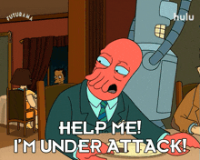 help me im under attack dr john zoidberg futurama im being attacked someone is attacking me