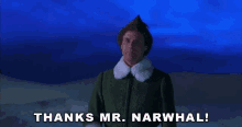 Thanks Mr Narwhal Buddy GIF - Thanks Mr Narwhal Buddy Will Ferrell GIFs