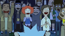 Vibing With The Crowd Rick And Morty GIF - Vibing With The Crowd Rick And Morty Hands Up GIFs