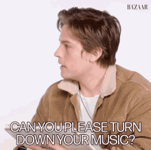 Can You Please Turn Down Your Music Dylan Sprouse GIF - Can You Please Turn Down Your Music Dylan Sprouse Harpers Bazaar GIFs