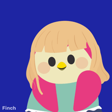 a cartoon drawing of a girl with the words hi !!! above her head