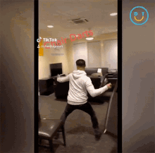 Chair Darts Throw Seat GIF - Chair Darts Throw Seat Stick To The Wall GIFs