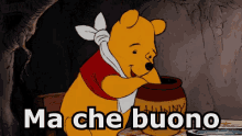 Winnie The Pooh Miele Buono Dolce Mangiare GIF - Winnie The Pooh Honey Sweet GIFs