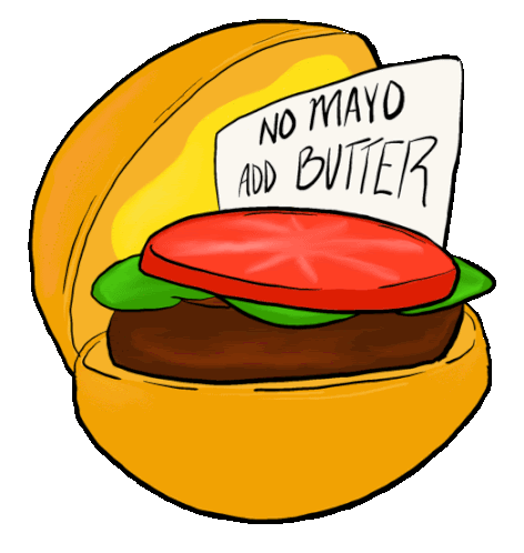 Burger Nomayo Sticker - Burger Nomayo Addbutter Stickers