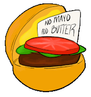 Burger Nomayo Sticker - Burger Nomayo Addbutter Stickers