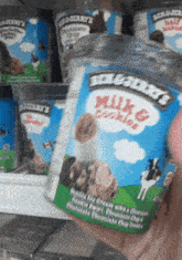 Ben And Jerrys Milk And Cookies GIF - Ben And Jerrys Milk And Cookies Ice Cream GIFs