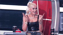 Shocked Gwen Stefani GIF - Shocked Gwen Stefani The Voice GIFs