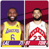Los Angeles Lakers (71) Vs. Toronto Raptors (91) Third-fourth Period Break GIF - Nba Basketball Nba 2021 GIFs
