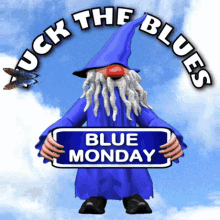 Blue Monday The Blues GIF - Blue Monday The Blues Blue Wizard GIFs