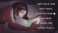 Texting Good Night GIF - Texting Good Night Meet Me At Our Spot Thats Close To Your Star GIFs