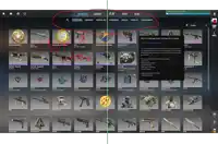 a screenshot of a video game showing the inventory and loadout tabs