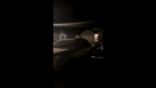 a person standing on top of a car at night