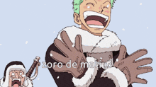 a cartoon of a man laughing with the words zoro de matiu 3 below him