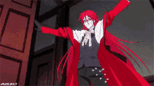 black butler fabulous anime open door red hair