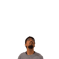 a man is looking up at the number 12