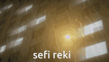 sefi reki is written on a brown background