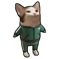 a cat wearing a green jacket and white shoes is standing
