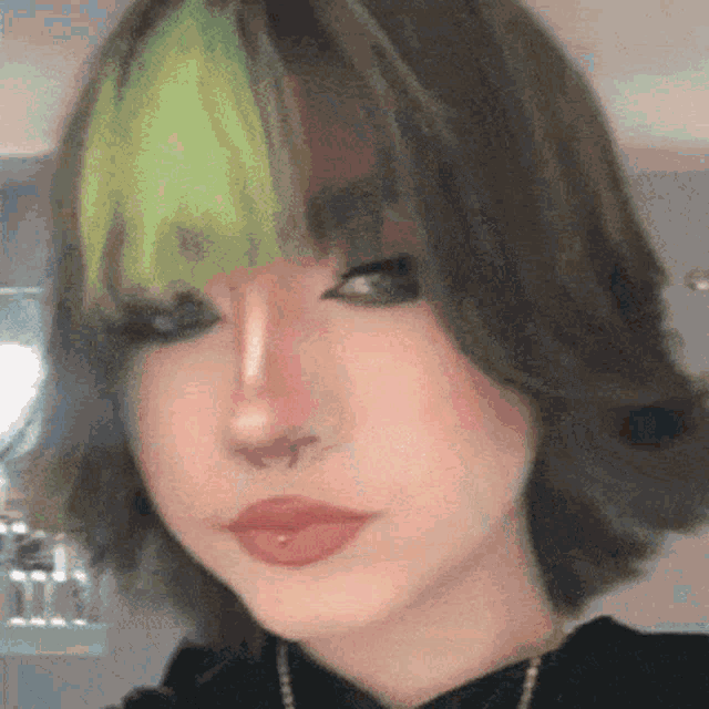 Green Hair GIF - Green Hair Emo - Discover & Share GIFs