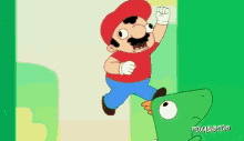 Mario Mean GIF - Mario Mean Flip Off GIFs
