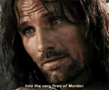 lord of the rings aragorn into the thick of it fires mordor
