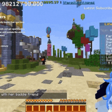 a screenshot of a minecraft game with the number 981212 on the top