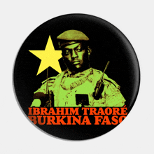 a button that says ibrahim traore on it