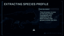 a computer screen shows a ceratosaurus with its mouth open
