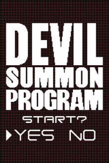 devil summon program menu start