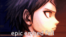 a pixel art of a boy with the words epic embedded fail