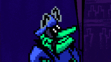 a pixel art of a monster that says i love my wife on it