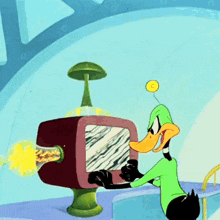 Bugs Bunny Movie Daffy Duck GIF - Bugs Bunny Movie Daffy Duck Old Tv GIFs