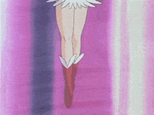 a close up of a person 's legs in a cartoon .
