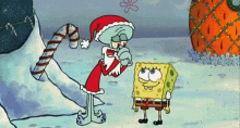 Spongebobsquarepants Squidwardtentacles GIF - Spongebobsquarepants Squidwardtentacles Santa GIFs