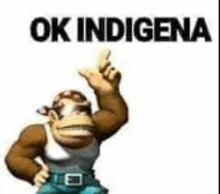 donkey kong is giving a thumbs up sign with his hand .