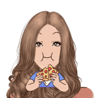 Pizza Eat Sticker - Pizza Eat Hungry Stickers