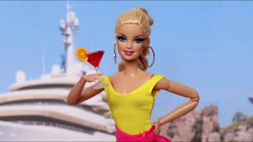 Drink Alcohol GIF - Drink Alcohol Barbie - Discover & Share GIFs