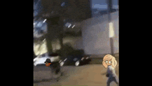 a cartoon of a man in a hat and a woman walking down the street .