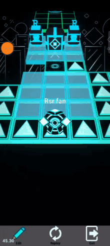 a screenshot of a game that says rsr fan at the top