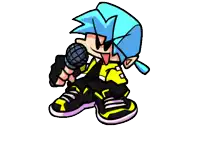 a cartoon character is singing into a microphone while wearing sunglasses .