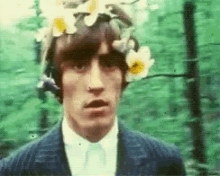 the who roger daltrey flowers flower crown stoned