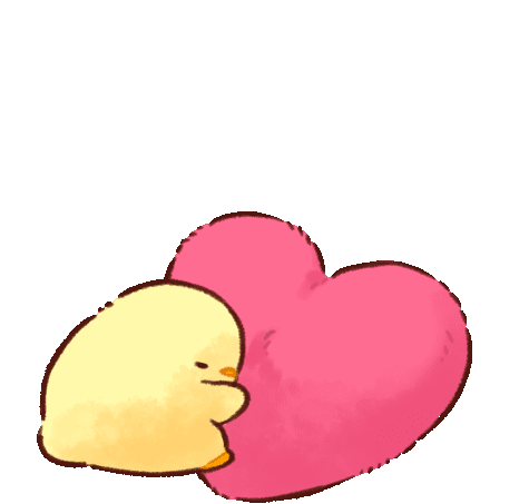 Duck Cute Sticker - Duck Cute Hearts Stickers