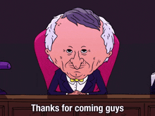 Thanks For Coming Guys The Boss GIF - Thanks For Coming Guys The Boss Smiling Friends GIFs