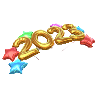New Year'S 2023 Glider Sticker